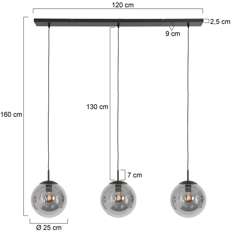 Foto 5 Hanglamp Bollique 3122ZW Zwart Bollique 3122ZW