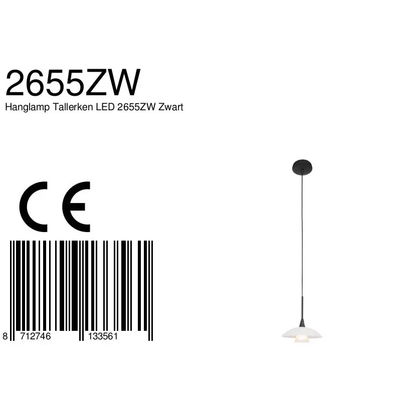 Foto 8 Hanglamp Tallerken 2655ZW Zwart Tallerken 2655ZW