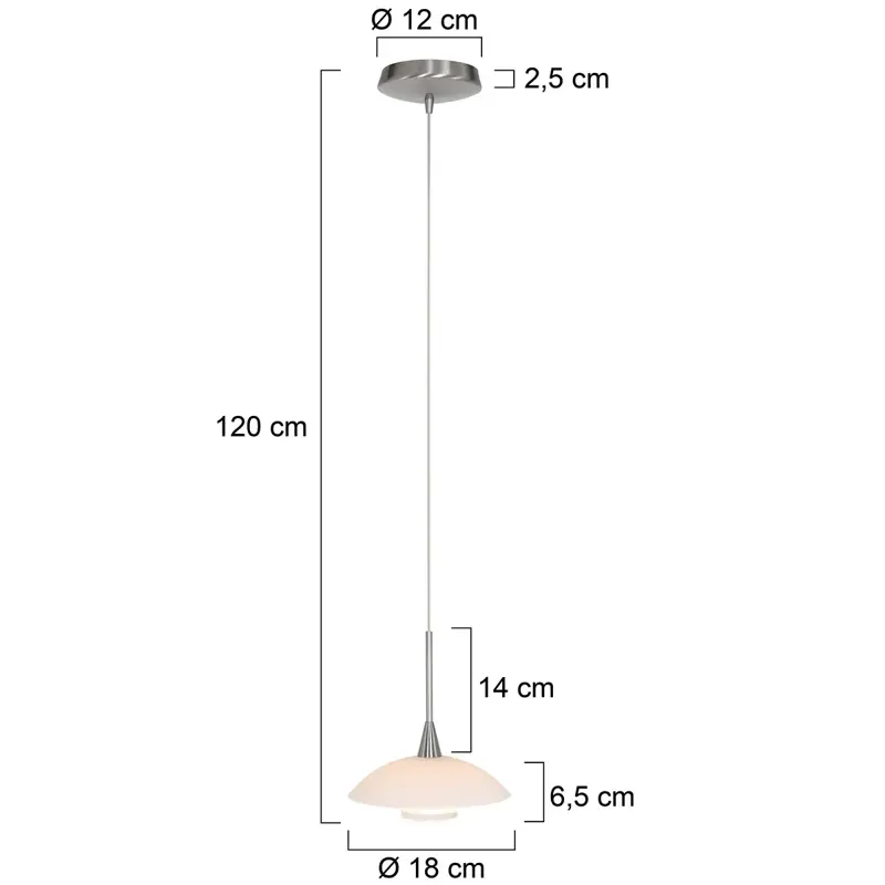 Foto 5 Hanglamp Tallerken 2655ST Staal Tallerken 2655ST