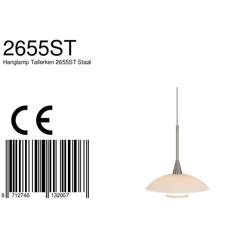 Foto 6 Hanglamp Tallerken 2655ST Staal Tallerken 2655ST