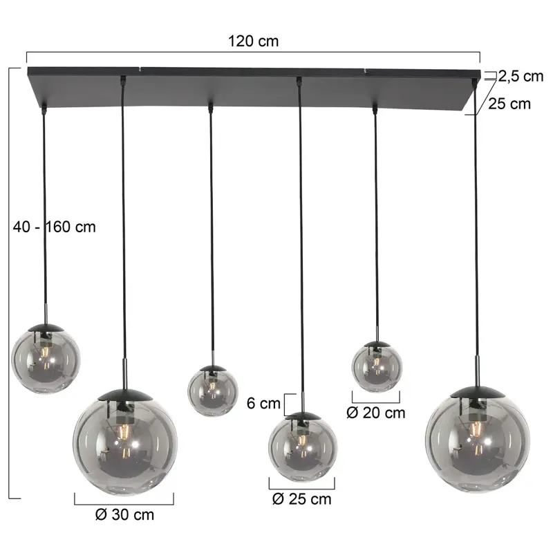 Foto 5 Hanglamp Bollique 3499ZW Zwart Bollique 3499ZW
