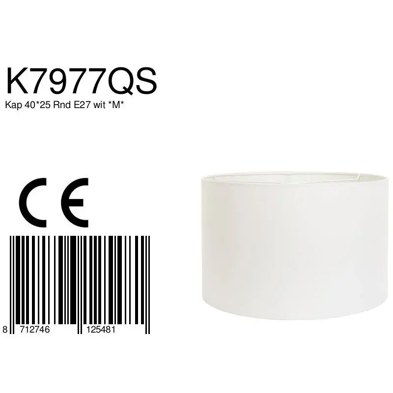 Foto 5 Kap K7977QS Wit Linnen Lampenkappen K7977QS