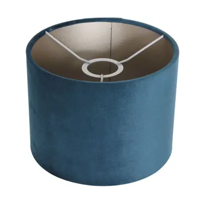 Foto van Lampenkap K3084ZS Fluweel Blauw Lampenkappen K3084ZS