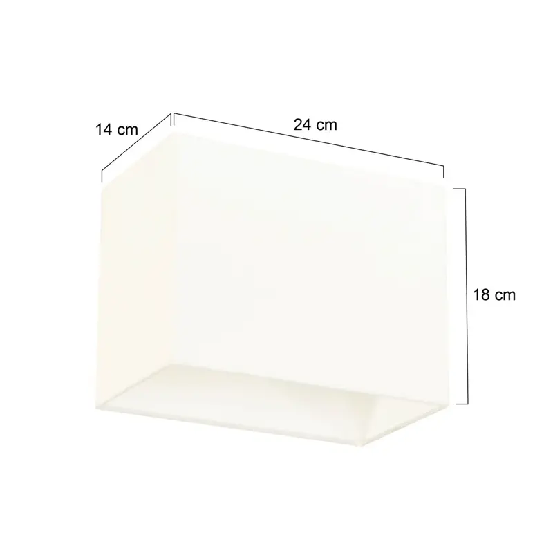 Foto 4 K14722S Kap 14*24*18 RHK wit *M* Lampenkappen K14722S