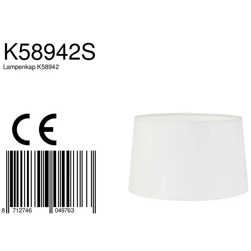 Foto 5 Lampenkap Bella K58942S Wit Chintz Lampenkappen K58942S