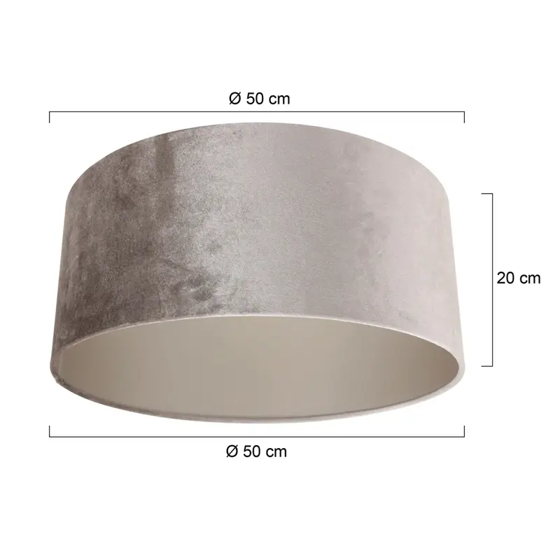 Foto 5 Lampenkap K1066GS Fluweel Zilver Lampenkappen K1066GS