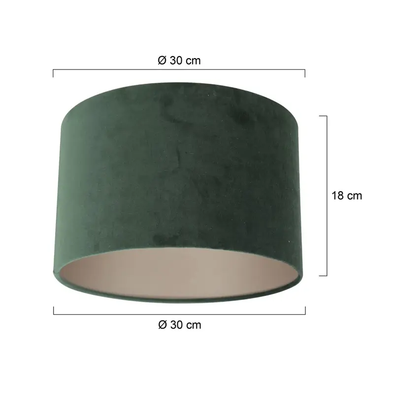 Foto 5 Lampenkap K7396VS Fluweel Groen Lampenkappen K7396VS