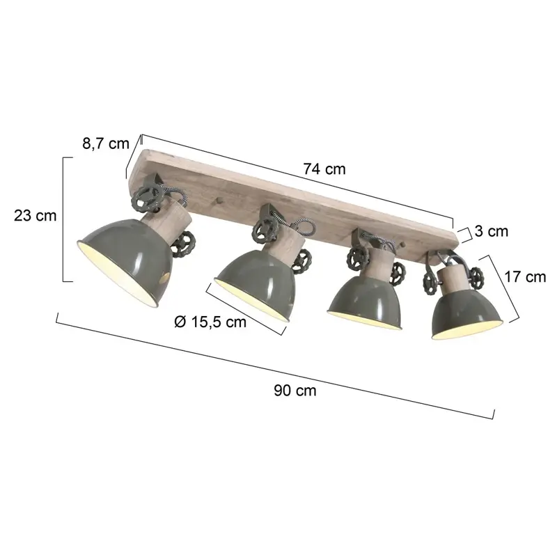 Foto 5 Plafondlamp Gearwood 2729G Groen Gearwood 2729G