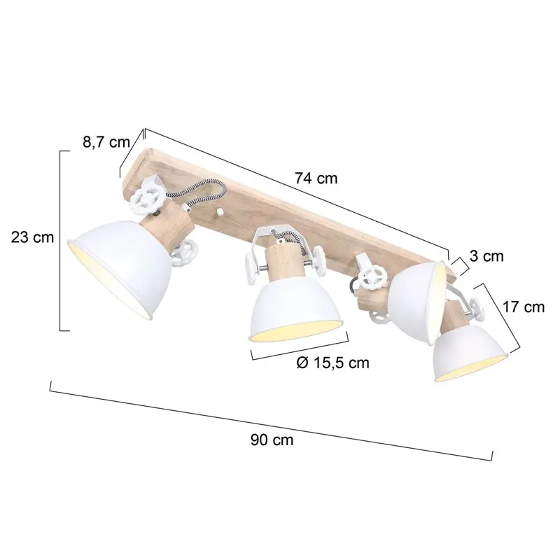 Foto 5 Plafondlamp Gearwood 2729W Wit Gearwood 2729W