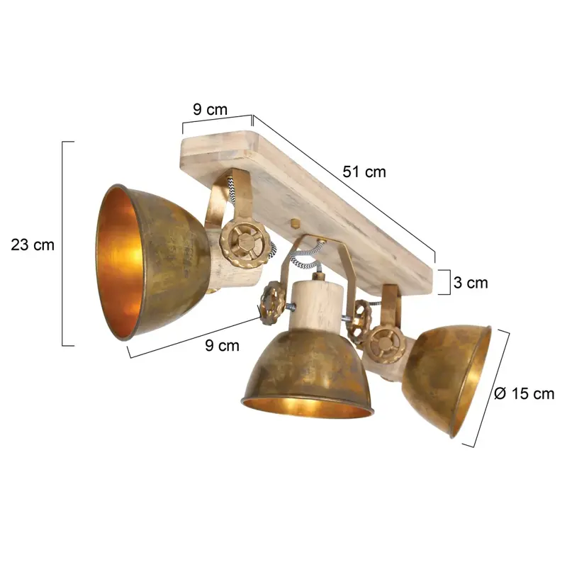 Foto 6 Plafondlamp Gearwood 2133BR Brons Gearwood 2133BR