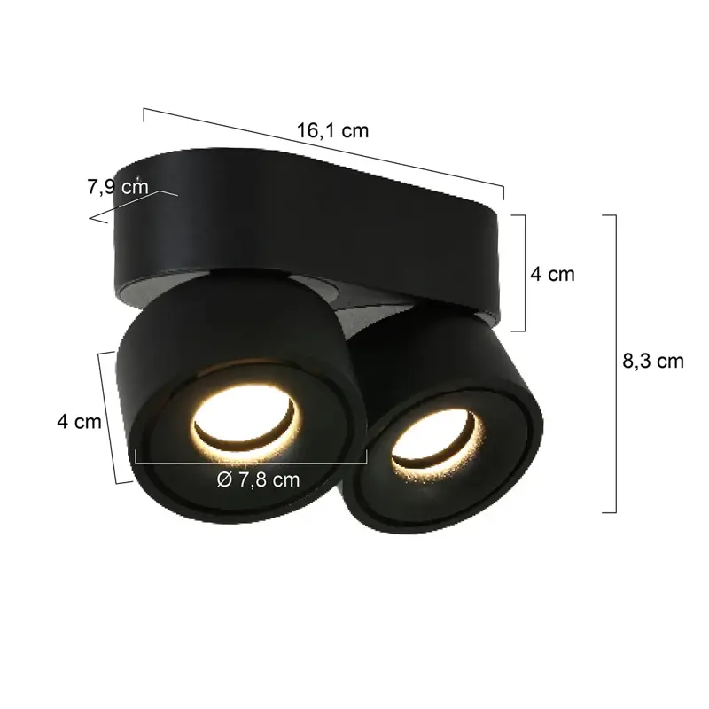 Foto 6 Spot Fez Black 2674ZW Zwart Fez Black 2674ZW