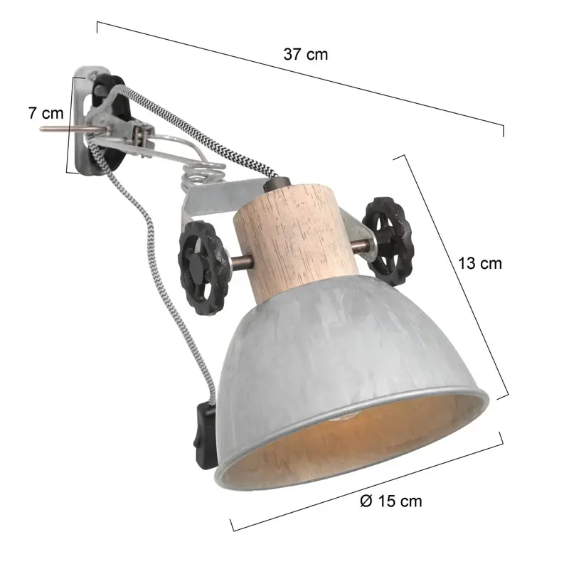Foto 5 Wandlamp Gearwood 2752NI Nikkel Gearwood 2752NI