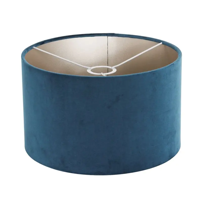 Foto 4 Tafellamp Stang 7124ZW Zwart +Kap Velours Blauw Stang 7124ZW