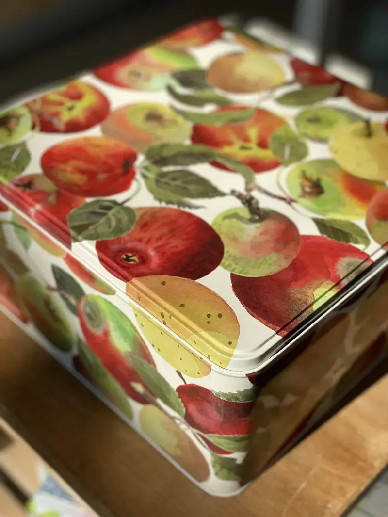 Foto 2 Square tin Fruits L