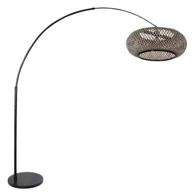 Foto van Vloerlamp Sparkled Light 7268ZW+K2001HS Zwart-Zwart/Bruin Sparkled Light 7508ZW