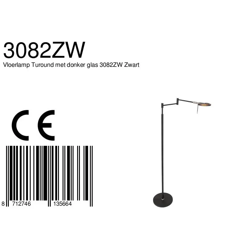 Foto 6 Vloerlamp Turound 3082ZW Zwart Turound 3082ZW