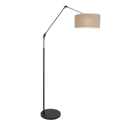Foto van Vloerlamp Prestige Chic 7395ZW+K1068RS Zwart-Grijs Linnen Prestige Chic 8113ZW