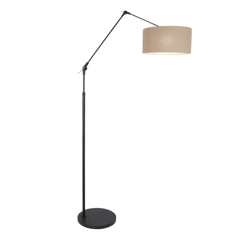 Foto 1 Vloerlamp Prestige Chic 7395ZW+K1068RS Zwart-Grijs Linnen Prestige Chic 8113ZW