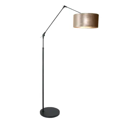 Foto van Vloerlamp Prestige Chic 7395ZW+K1068GS Zwart-Wit Linnen Prestige Chic 8116ZW