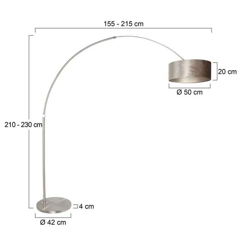 Foto 5 Vloerlamp Sparkled Light 7268ST+K1066GS Staal-Fluweel Zilver Sparkled Light 8125ST