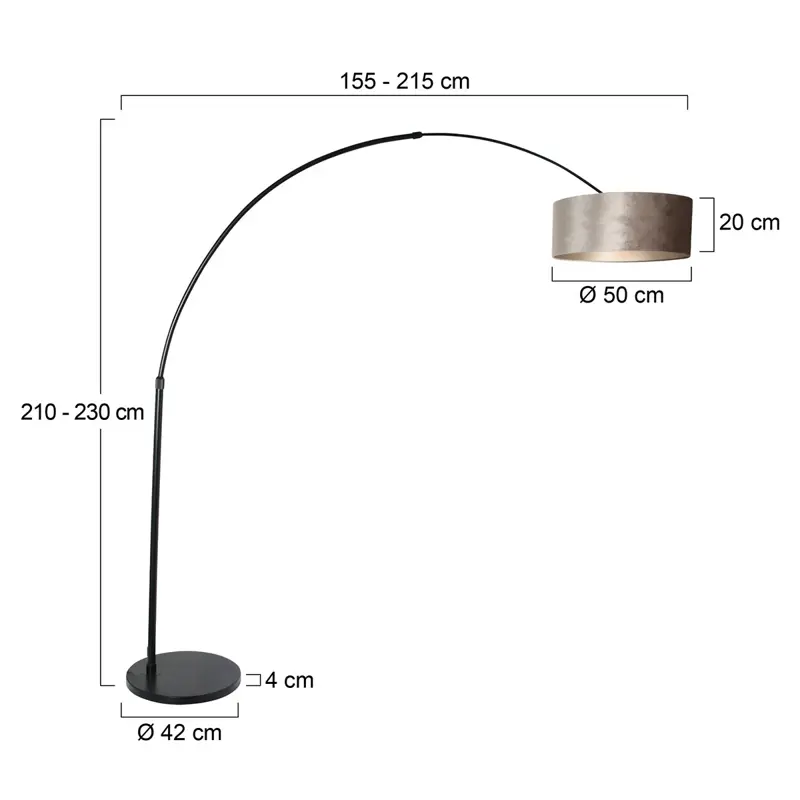 Foto 6 Vloerlamp Sparkled Light 7268ZW+K1066GS Zwart-Fluweel Zilver Sparkled Light 8128ZW
