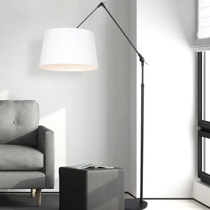 Foto 2 Vloerlamp Prestige Chic 7395ZW+K1001QS Zwart-Wit Linnen Prestige Chic 8184ZW