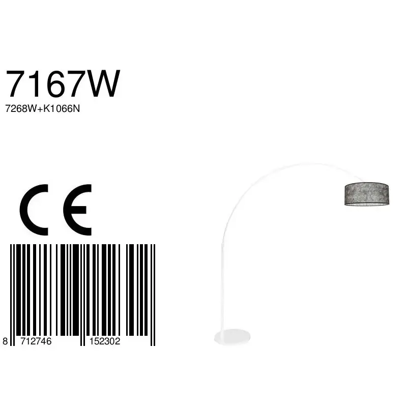 Foto 7 Vloerlamp Sparkled Light 7268W+K1066NS Wit-Sizoflor Zwart Sparkled Light 7167W