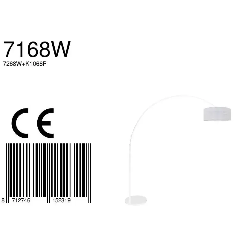 Foto 7 Vloerlamp Sparkled Light 7268W+K1066PS Wit-Sizoflor Zilver Sparkled Light 7168W