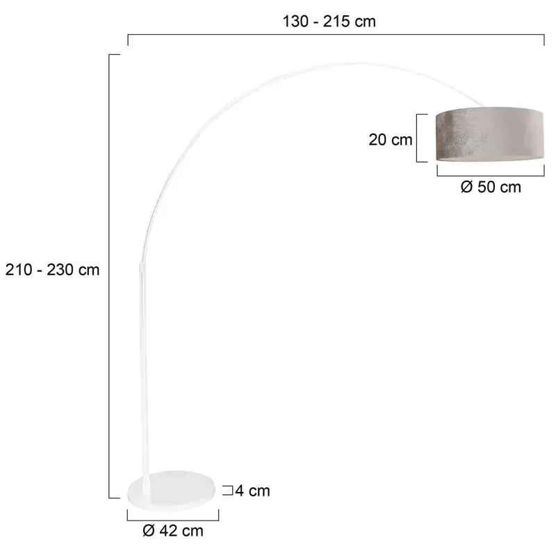 Foto 6 Vloerlamp Sparkled Light 7268W+K1066GS Wit-Fluweel Zilver Sparkled Light 7172W