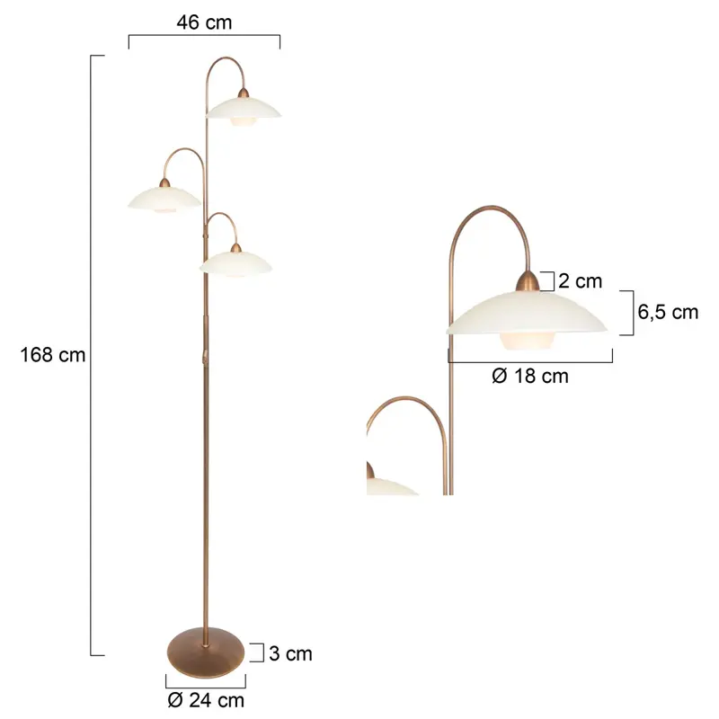 Foto 5 Vloerlamp Sovereign Classic 2744BR Brons Sovereign classic 2744BR