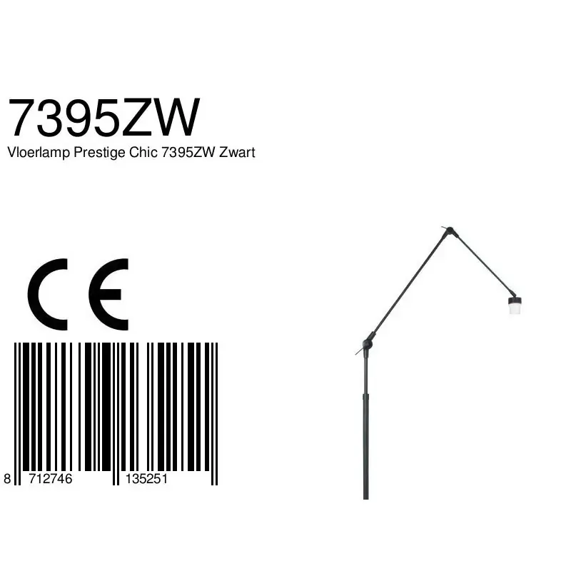 Foto 6 Vloerlamp Prestige Chic 7395ZW Zwart Prestige Chic 7395ZW