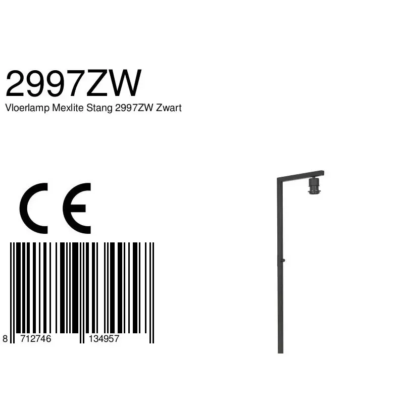 Foto 7 Vloerlamp Stang 2997ZW Zwart Stang 2997ZW