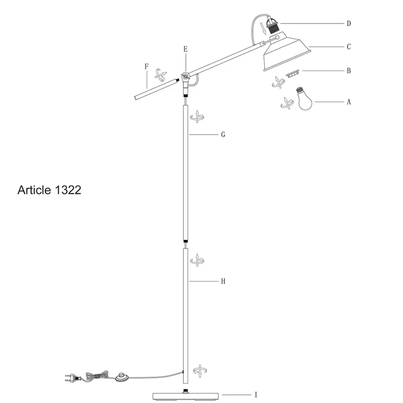 Foto 8 Vloerlamp Nové 1322G Groen Nove 1322G
