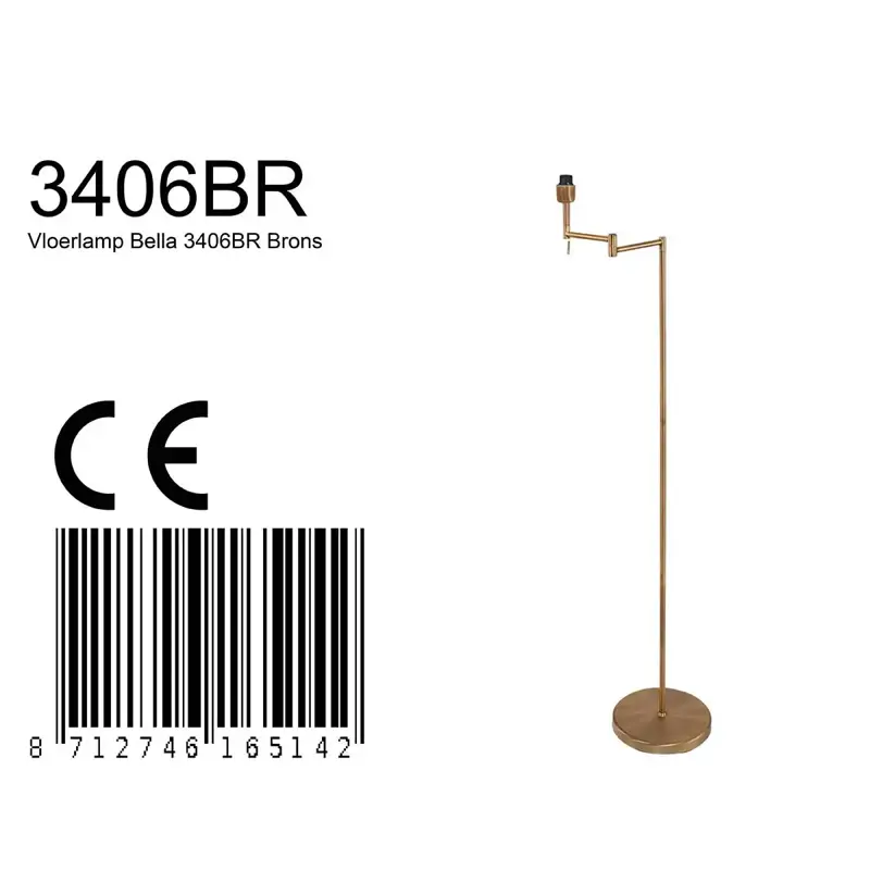 Foto 6 Vloerlamp Bella 3406BR zonder kap Bella 3406BR
