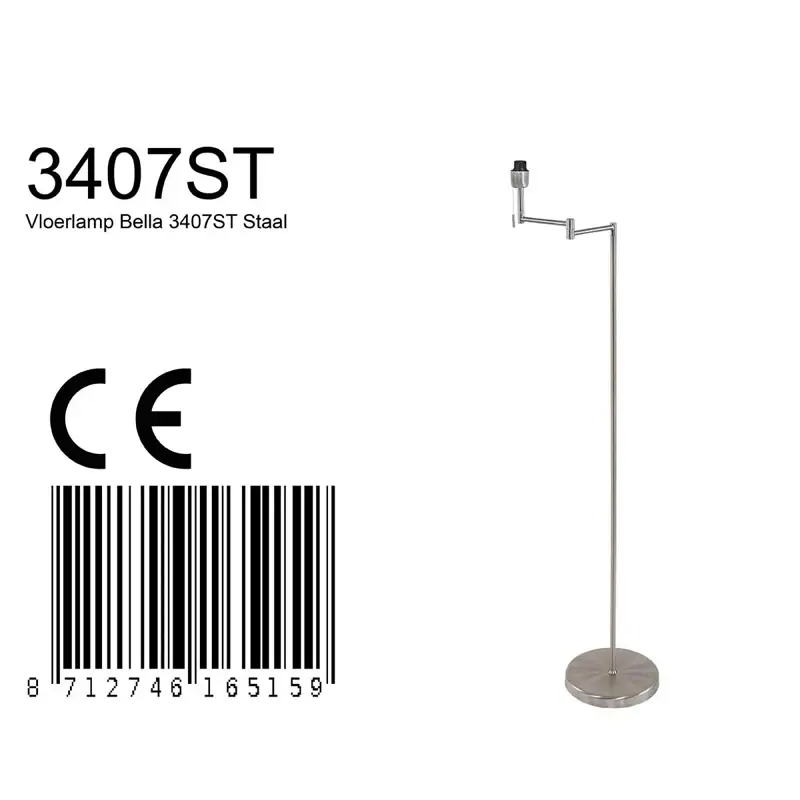 Foto 6 Vloerlamp Bella 3407ST zonder kap Bella 3407ST