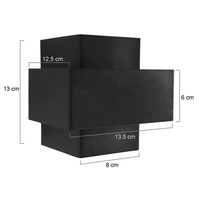 Foto 5 Wandlamp Muro 3367ZW Zwart Muro 3367ZW