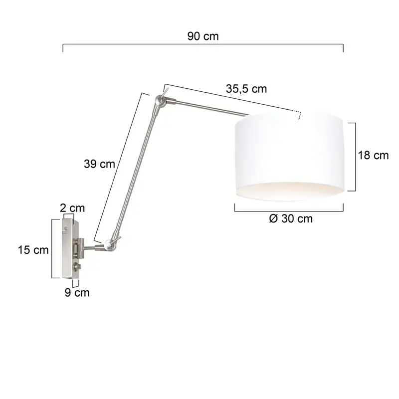 Foto 5 Wandlamp Prestige Chic 7396ST+K73962S Staal-Wit Chintz Prestige Chic 8106ST