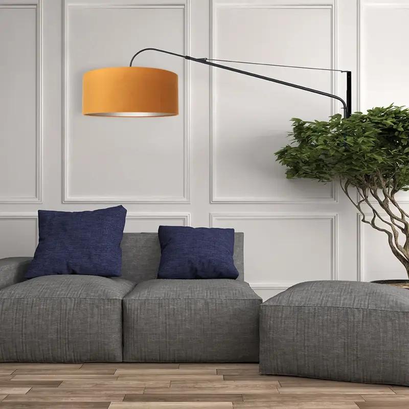 Foto 3 Wandlamp Elegant Classy 2574ZW+K1066KS Zwart-Fluweel Goud Elegant Classy 8135ZW
