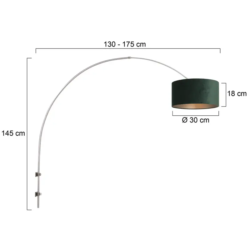 Foto 5 Wandlamp Sparkled Light 1481ST+K1068VS Staal-Fluweel Groen Sparkled Light 8145ST