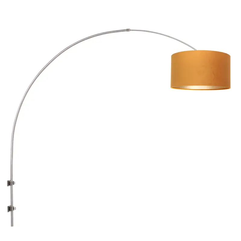 Foto 1 Wandlamp Sparkled Light 1481ST+K1068KS Staal-Fluweel Goud Sparkled Light 8147ST