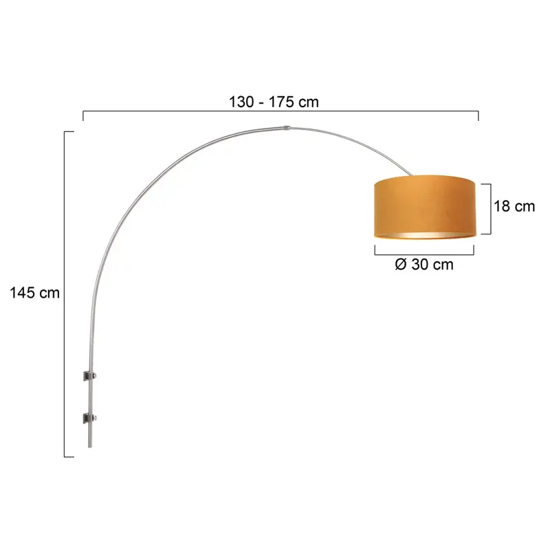 Foto 5 Wandlamp Sparkled Light 1481ST+K1068KS Staal-Fluweel Goud Sparkled Light 8147ST