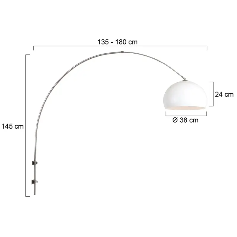 Foto 5 Wandlamp Sparkled Light 1481ST+K10610S Staal-Wit Kunststof Sparkled Light 8200ST
