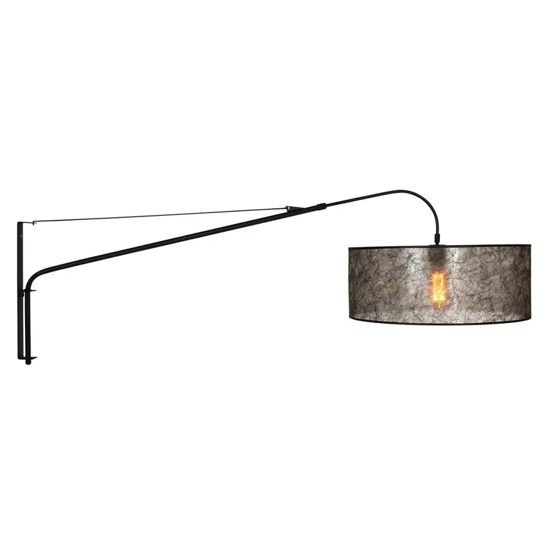 Foto 1 Wandlamp Elegant Classy 2574ZW+K1066NS Zwart-Sizoflor Zwart Elegant Classy 9320ZW