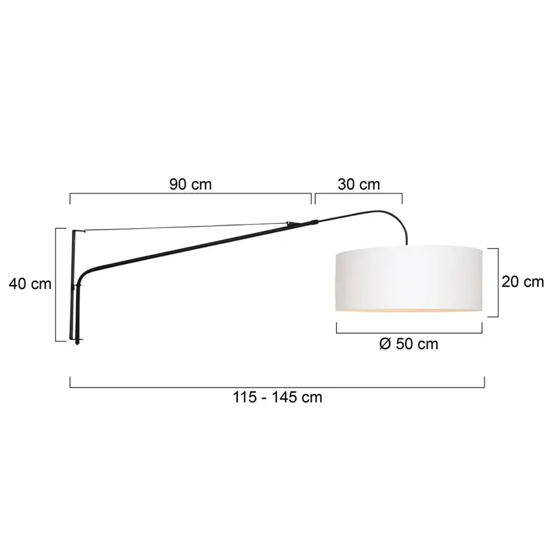 Foto 5 Wandlamp Elegant Classy 2574ZW+K10662S Zwart-Wit Chintz Elegant Classy 9321ZW