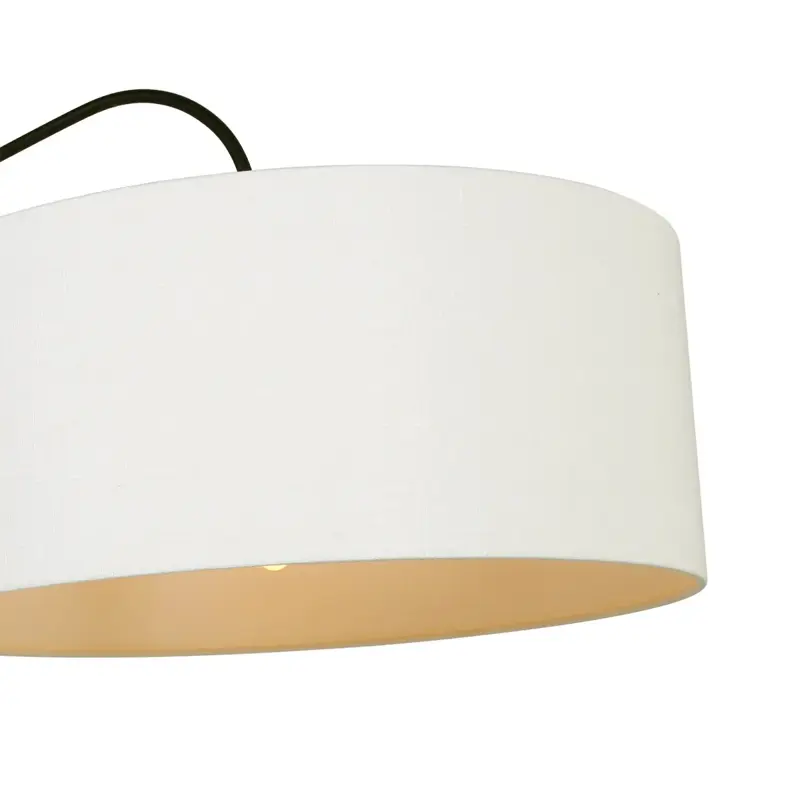 Foto 3 Wandlamp Elegant Classy 2574ZW+K1066QS Zwart-Wit Linnen Elegant Classy 9323ZW