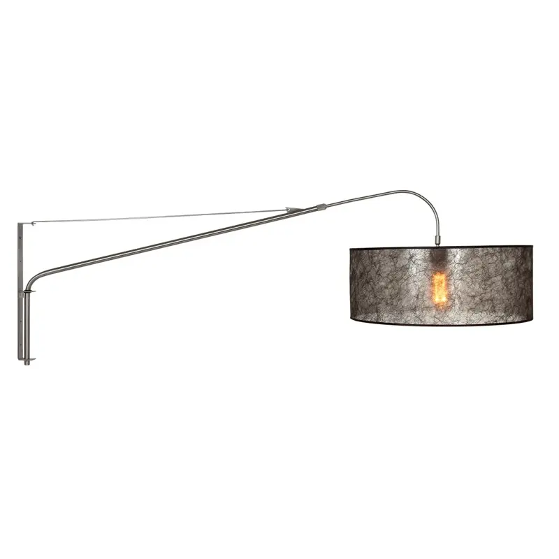 Foto 1 Wandlamp Elegant Classy 2574ST+K1066NS Staal-Sizoflor Zwart Elegant Classy 9325ST