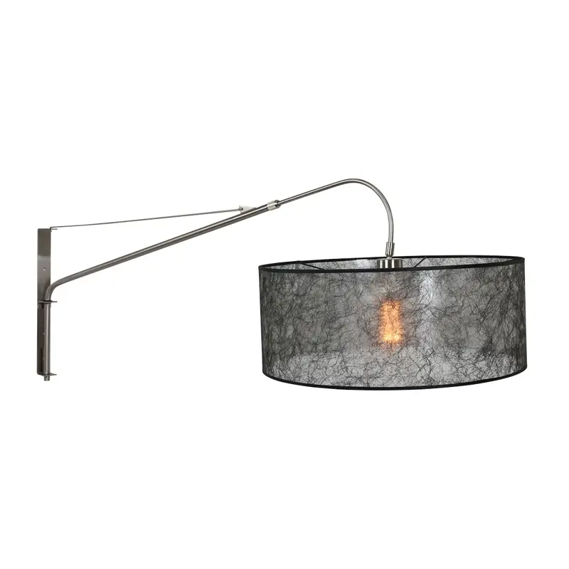 Foto 9 Wandlamp Elegant Classy 2574ST+K1066NS Staal-Sizoflor Zwart Elegant Classy 9325ST