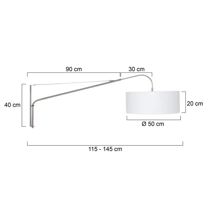 Foto 5 Wandlamp Elegant Classy 2574ST+K10662S Staal-Wit Chintz Elegant Classy 9326ST