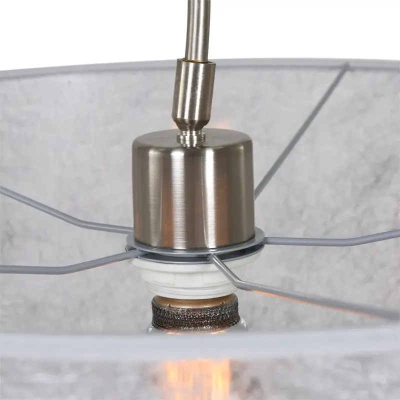 Foto 2 Wandlamp Elegant Classy 2574ST+K1066PS Staal-Sizoflor Zilver Elegant Classy 9327ST