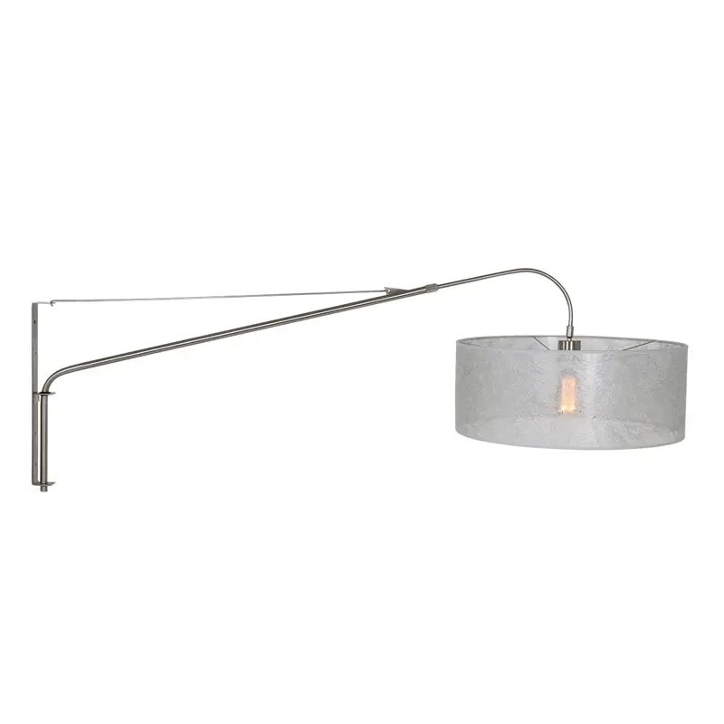 Foto 5 Wandlamp Elegant Classy 2574ST+K1066PS Staal-Sizoflor Zilver Elegant Classy 9327ST